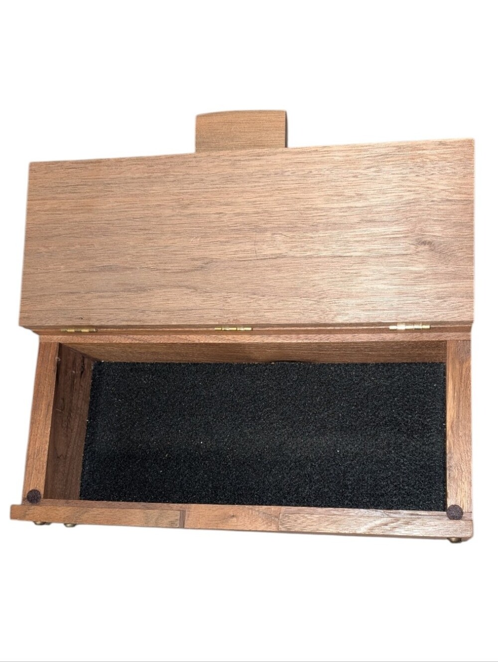Solid Wood Keepsake Box Felt Lined Storage Chest Jewelry Valet 4x6x12